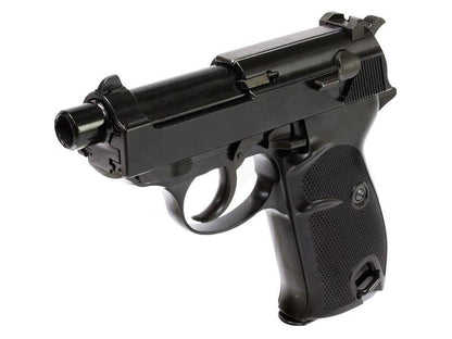 WE WW2S with Silencer Gas Blowback Pistol (Black)