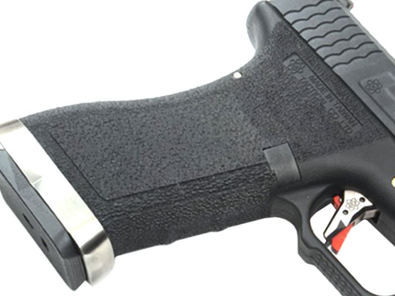 WE Custom 34 Series Pistol (Black Slide and Silver Barrel - Black)