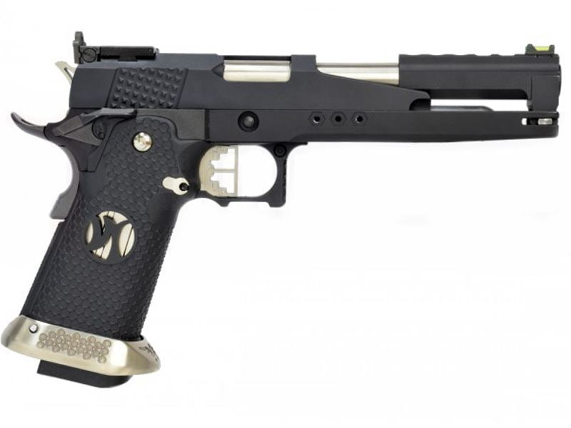 Armorer Works Custom 'Race Guns' Hi-Capa GBBP (Dragon Black Slide - Black Grips - AW-HX2202)