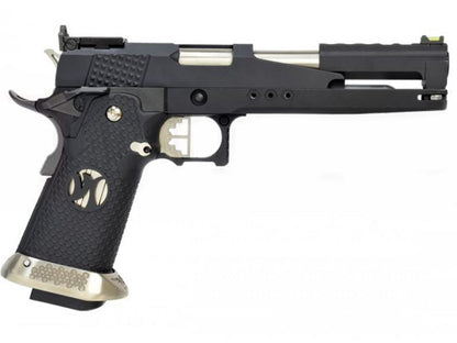 Armorer Works Custom 'Race Guns' Hi-Capa GBBP (Dragon Black Slide - Black Grips - AW-HX2202)
