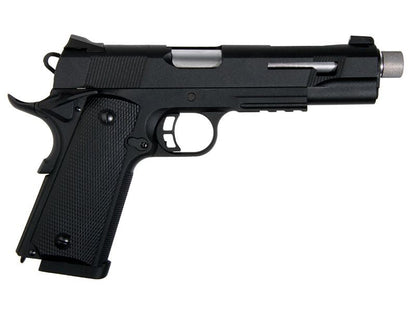 Secutor - Rudis XI - 1911 Custom Pistol (Silver Barrel - Co2 Powered - Gas Ready - Black)