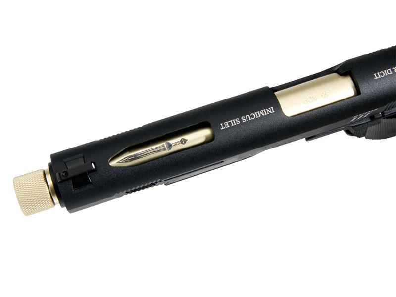 SECUTOR - Rudis III - 1911 Custom Pistol (Gold Barrel - Co2 Powered - Gas Ready - Black)