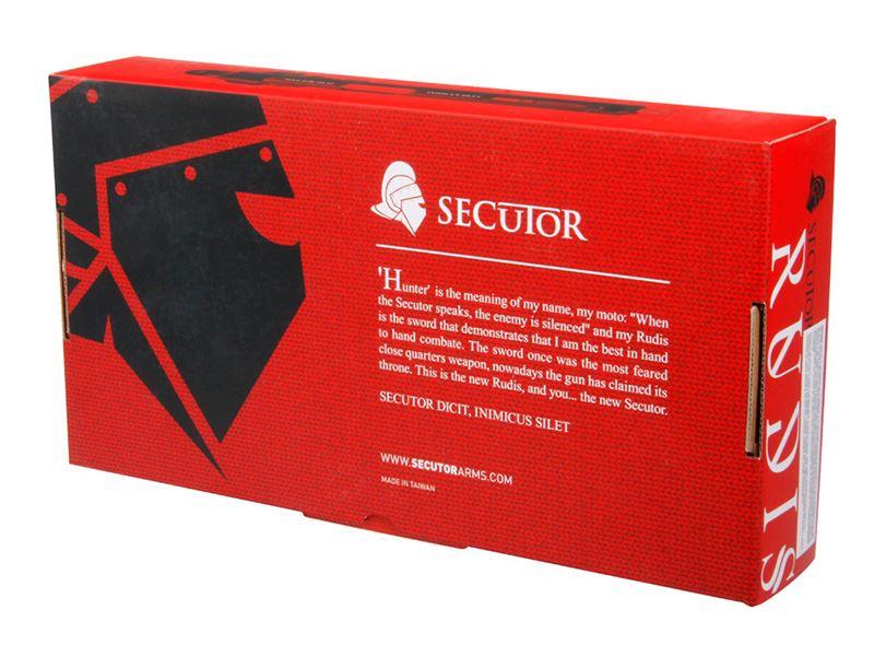 SECUTOR - Rudis III - 1911 Custom Pistol (Gold Barrel - Co2 Powered - Gas Ready - Black)