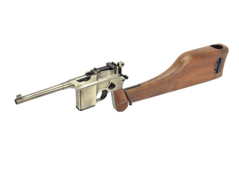 WE 712 Gas Pistol (with Stock & Case in 1 - Silver - WE-712)