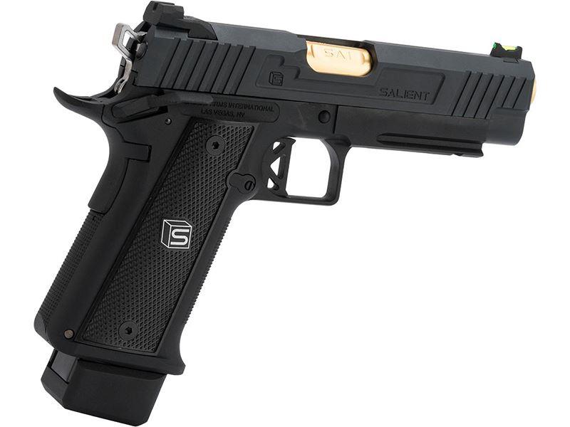 Salient Arms International by EMG 2011 DS 4.3 Gas Pistol (Gold Barrel - Black - 4.3)
