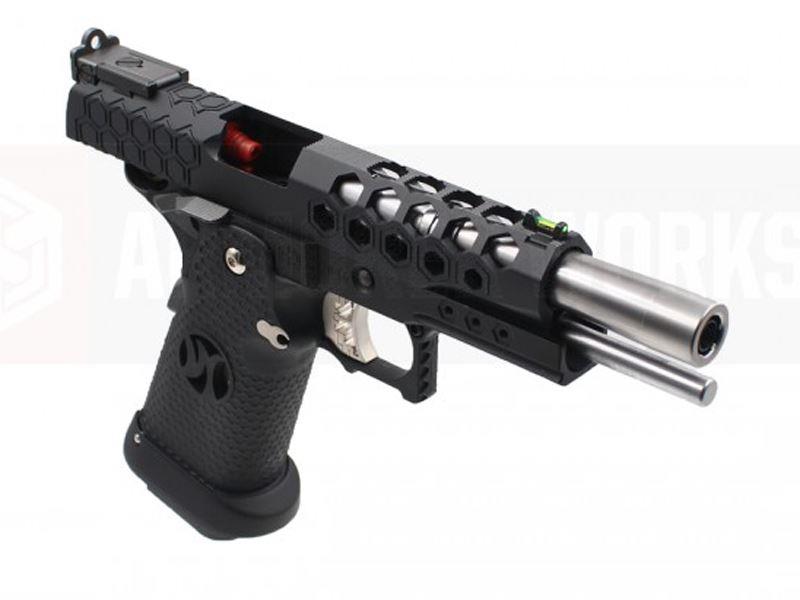 Armorer Works Custom Hex Cut GBBP (Black Slide - Black Frame - AW-HX2502)