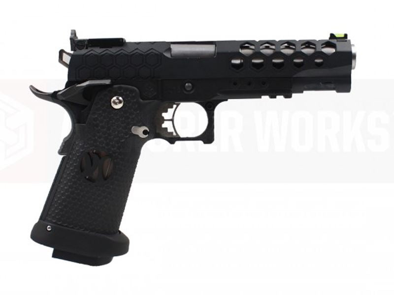 Armorer Works Custom Hex Cut GBBP (Black Slide - Black Frame - AW-HX2502)