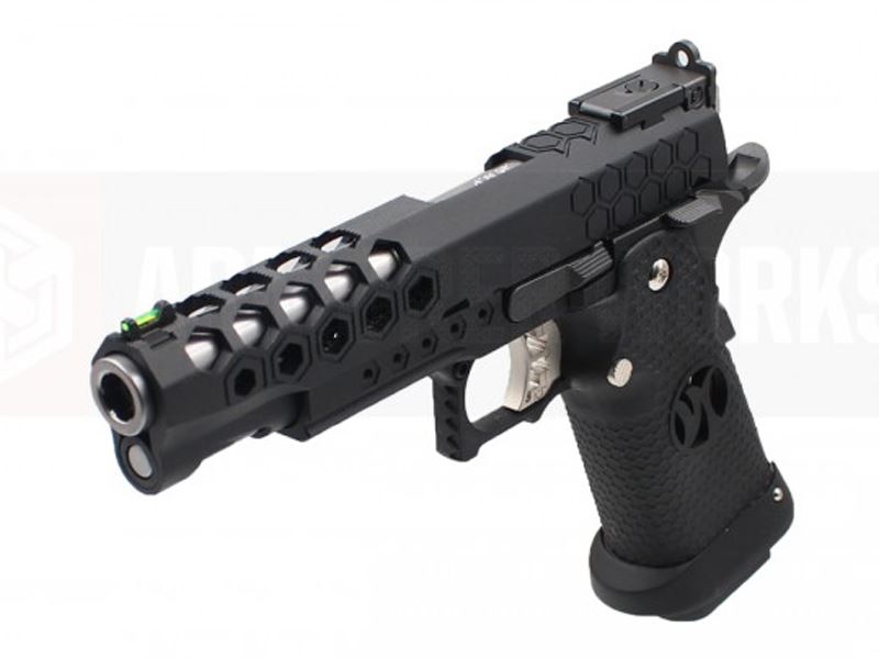 Armorer Works Custom Hex Cut GBBP (Black Slide - Black Frame - AW-HX2502)