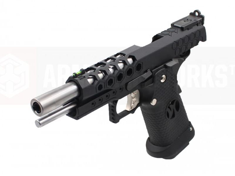 Armorer Works Custom Hex Cut GBBP (Black Slide - Black Frame - AW-HX2502)