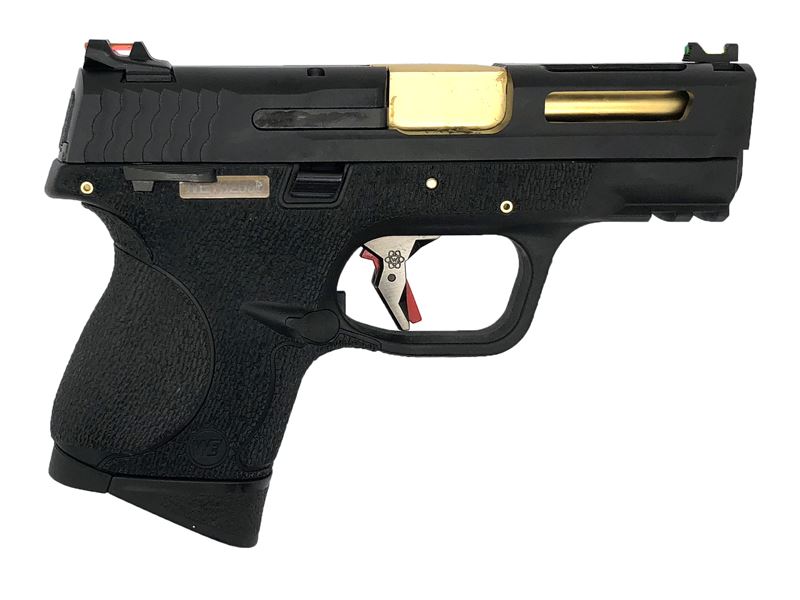 WE Custom Big Bird Black (Black Slide and Gold Barrel - Cut Slide - Compact)