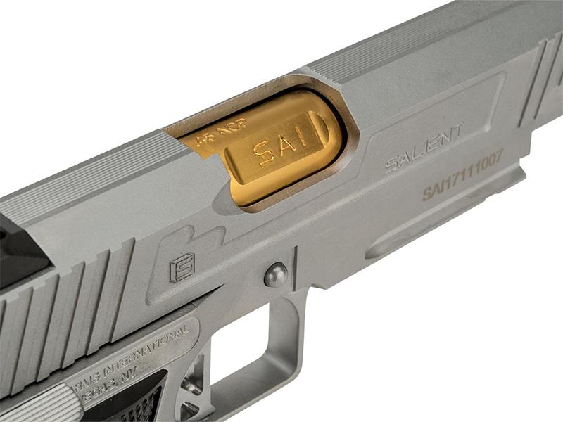 Salient Arms International by EMG 2011 DS 5.1 Gas Pistol (Gold Barrel - Silver - 5.1)