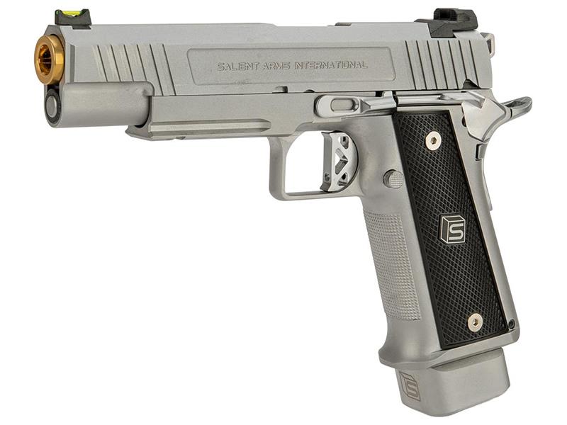 Salient Arms International by EMG 2011 DS 5.1 Gas Pistol (Gold Barrel - Silver - 5.1)
