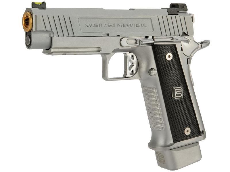 Salient Arms International by EMG 2011 DS 4.3 Gas Pistol (Gold Barrel - Silver - 4.3)