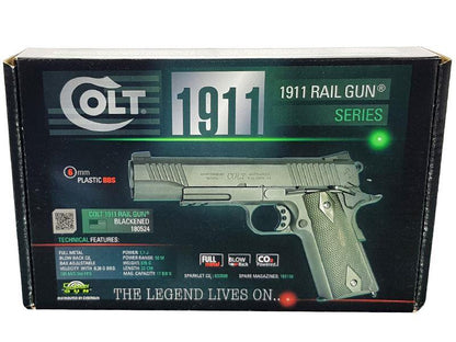 Colt 1911 (Rail) Co2 Pistol (Black - Cybergun - 180524)