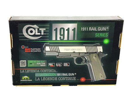 Colt 1911 (Rail) Co2 Pistol Dual Tone (Black - Cybergun - 180525)
