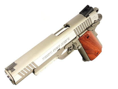 Colt 1911 (Rail) Co2 Blowback Pistol (Silver - Cybergun - 180530)