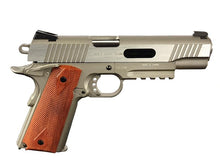 Colt 1911 (Rail) Co2 Blowback Pistol (Silver - Cybergun - 180530)