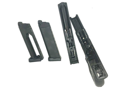Well 17 Series Co2/Gas Dual Power Pistol (Full Metal - Comes with 2 Mags and Hard Case. - Black)