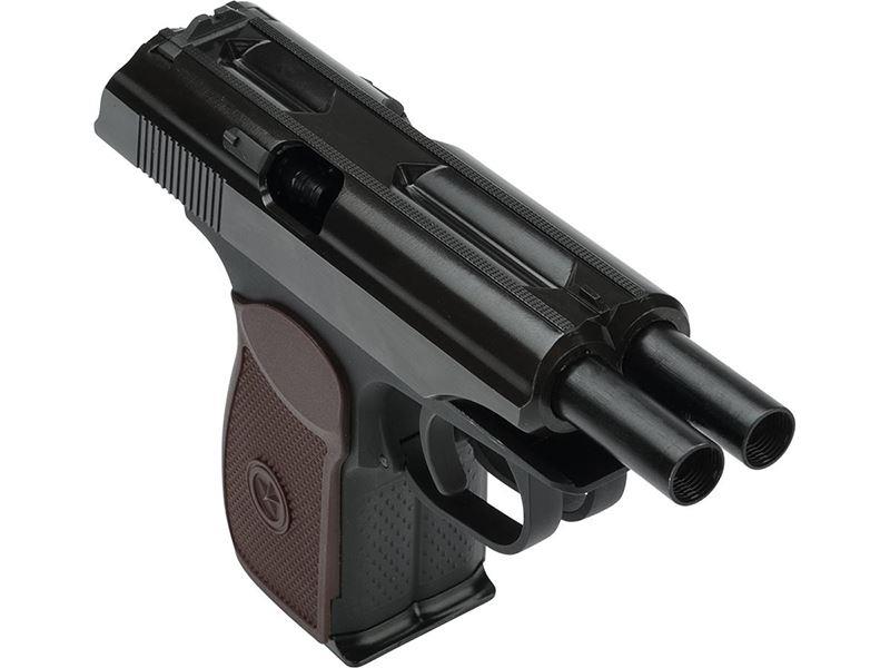 WE Double Barrel Makarov (Gas Blowback Pistol - Black)