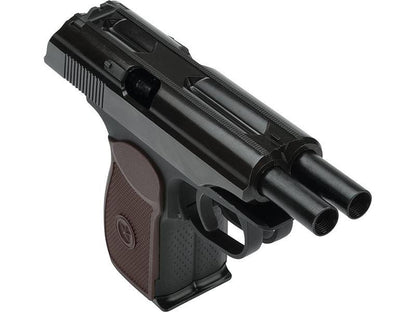 WE Double Barrel Makarov (Gas Blowback Pistol - Black)