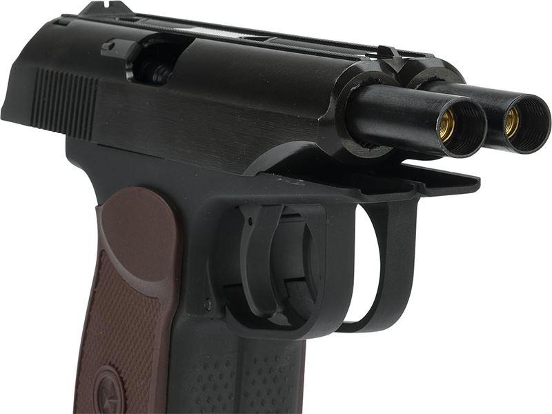 WE Double Barrel Makarov (Gas Blowback Pistol - Black)