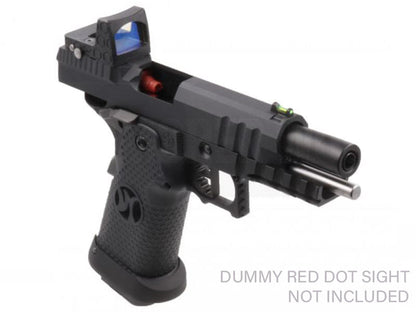 Armorer Works Custom Black Ace Hi-Capa GBBP with RMR Plate (Full Black Slide - Black Frame - Black Barrel - AW-HX2602)
