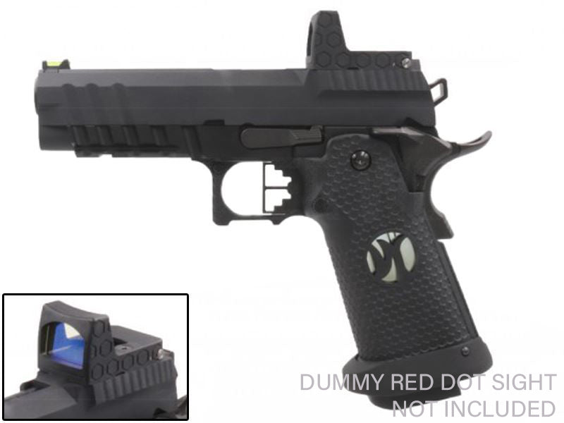 Armorer Works Custom Black Ace Hi-Capa GBBP with RMR Plate (Full Black Slide - Black Frame - Black Barrel - AW-HX2602)