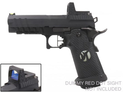 Armorer Works Custom Black Ace Hi-Capa GBBP with RMR Plate (Full Black Slide - Black Frame - Black Barrel - AW-HX2602)
