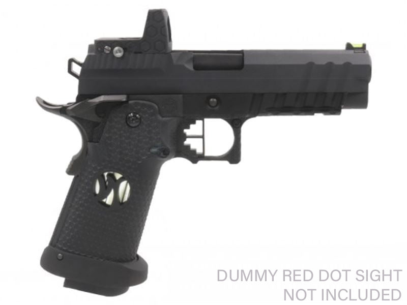 Armorer Works Custom Black Ace Hi-Capa GBBP with RMR Plate (Full Black Slide - Black Frame - Black Barrel - AW-HX2602)