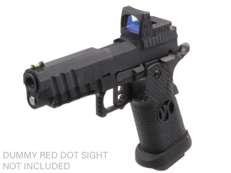 Armorer Works Custom Black Ace Hi-Capa GBBP with RMR Plate (Full Black Slide - Black Frame - Black Barrel - AW-HX2602)