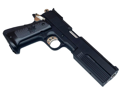 HFC 1911 Gas Pistol (With Front Compensator - Black - HG-125B)
