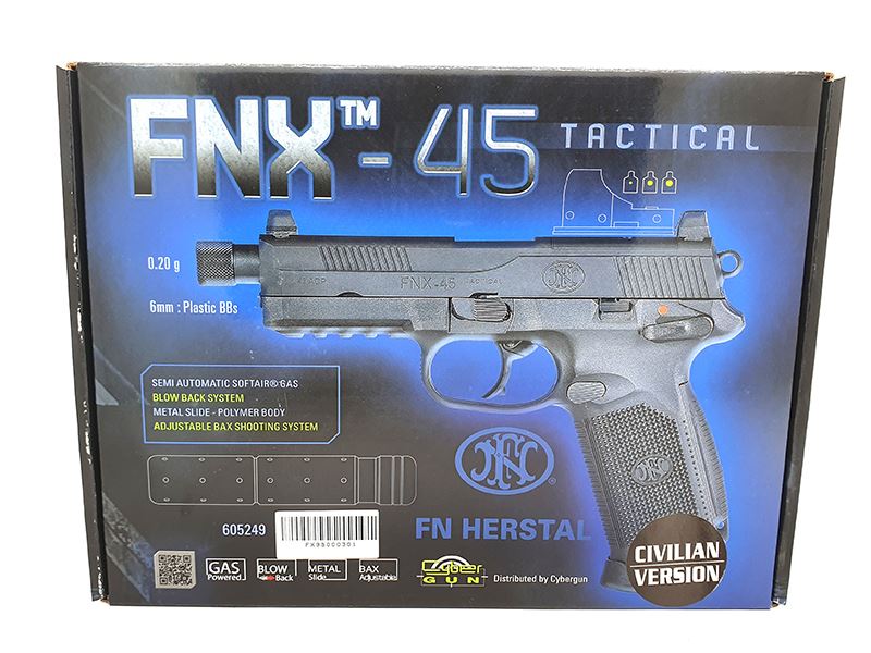FN Herstal FNX-45 Civilian Gas Blowback Pistol (Black - Cybergun - 200514)