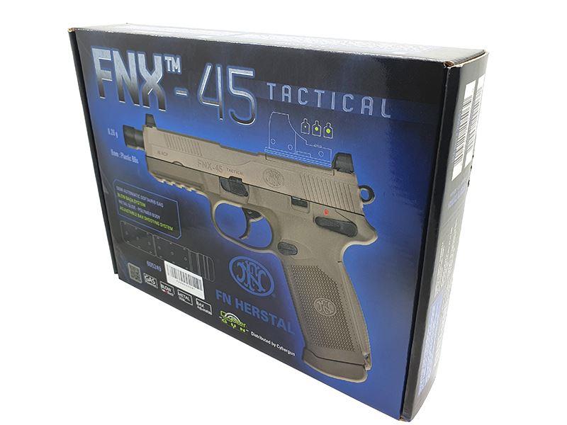 FN Herstal FNX-45 Tactical Gas Blowback Pistol (Tan - Cybergun - 200503)