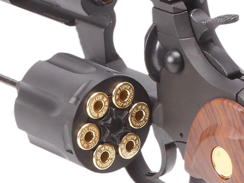 King Arms 6.0" 357 Custom I-GAS (Full Metal - Black - KA-PG-01-L-GAS)