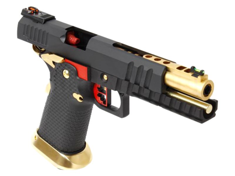 Armorer Works Custom Hi-Capa GBBP (Black Slide - Gold Barrel - Fully Auto. - AW-HX2032)