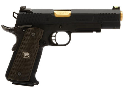 Salient Arms International by EMG 1911 RED Gas Pistol (Gold Barrel - Black - SA-RD0100)