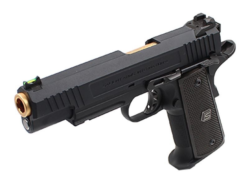 Salient Arms International by EMG 1911 RED Gas Pistol (Gold Barrel - Black - SA-RD0100)