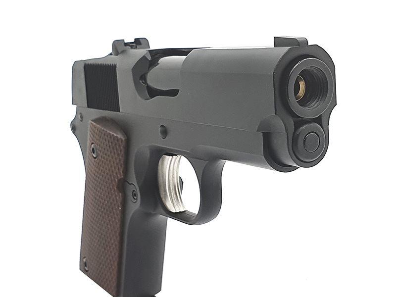 Army R45 Stubby Gas Blowback Pistol (Polymer Body and Slide - Black - R45)