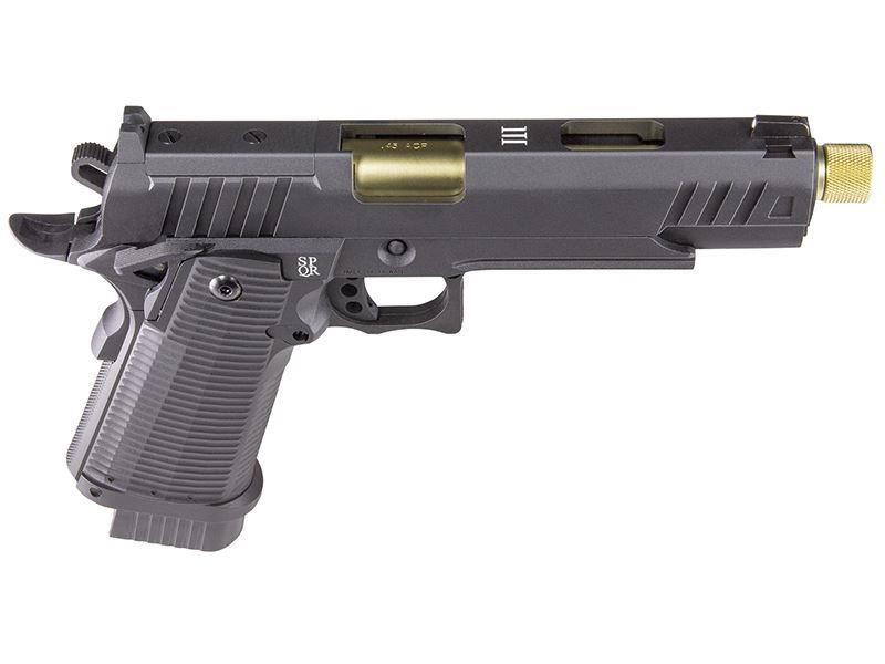 Secutor - LUDUS III - Hi-Capa 5.1 Custom Pistol (Gold Barrel - Co2 Powered - Gas Ready - Black)