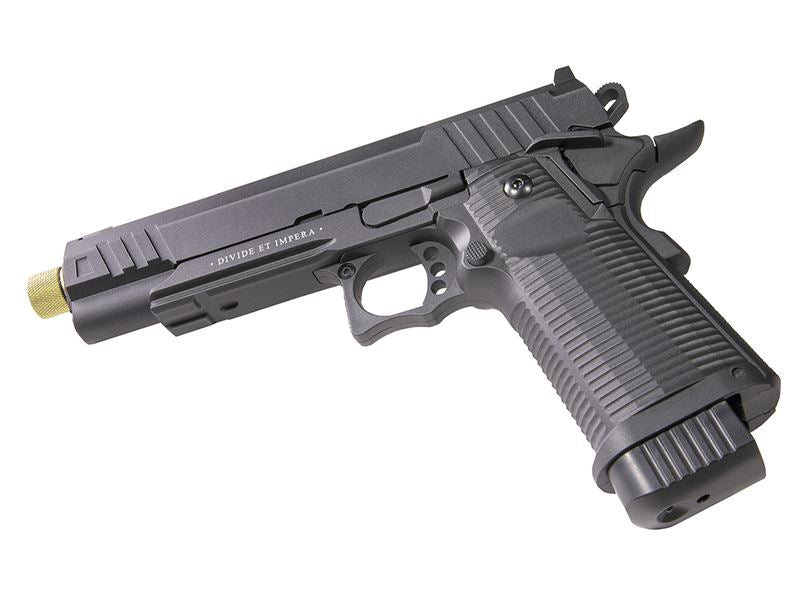Secutor - LUDUS III - Hi-Capa 5.1 Custom Pistol (Gold Barrel - Co2 Powered - Gas Ready - Black)