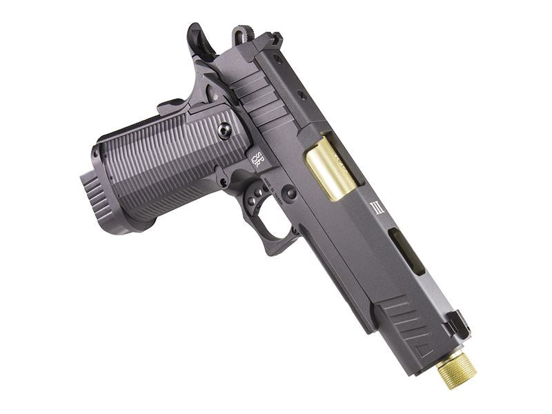 Secutor - LUDUS III - Hi-Capa 5.1 Custom Pistol (Gold Barrel - Co2 Powered - Gas Ready - Black)