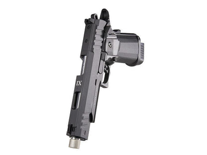 Secutor - LUDUS XI - Hi-Capa 5.1 Custom Pistol (Silver Barrel - Co2 Powered - Gas Ready - Black)