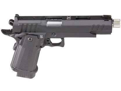 Secutor - LUDUS XI - Hi-Capa 5.1 Custom Pistol (Silver Barrel - Co2 Powered - Gas Ready - Black)