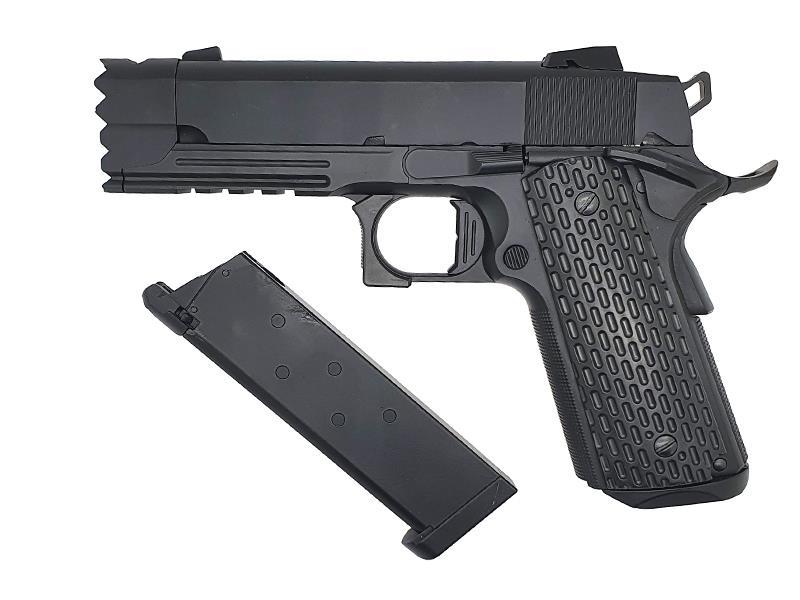 Golden Eagle Strike Warrior 1911 Gas Blowback Pistol (Metal - Black - 3305)