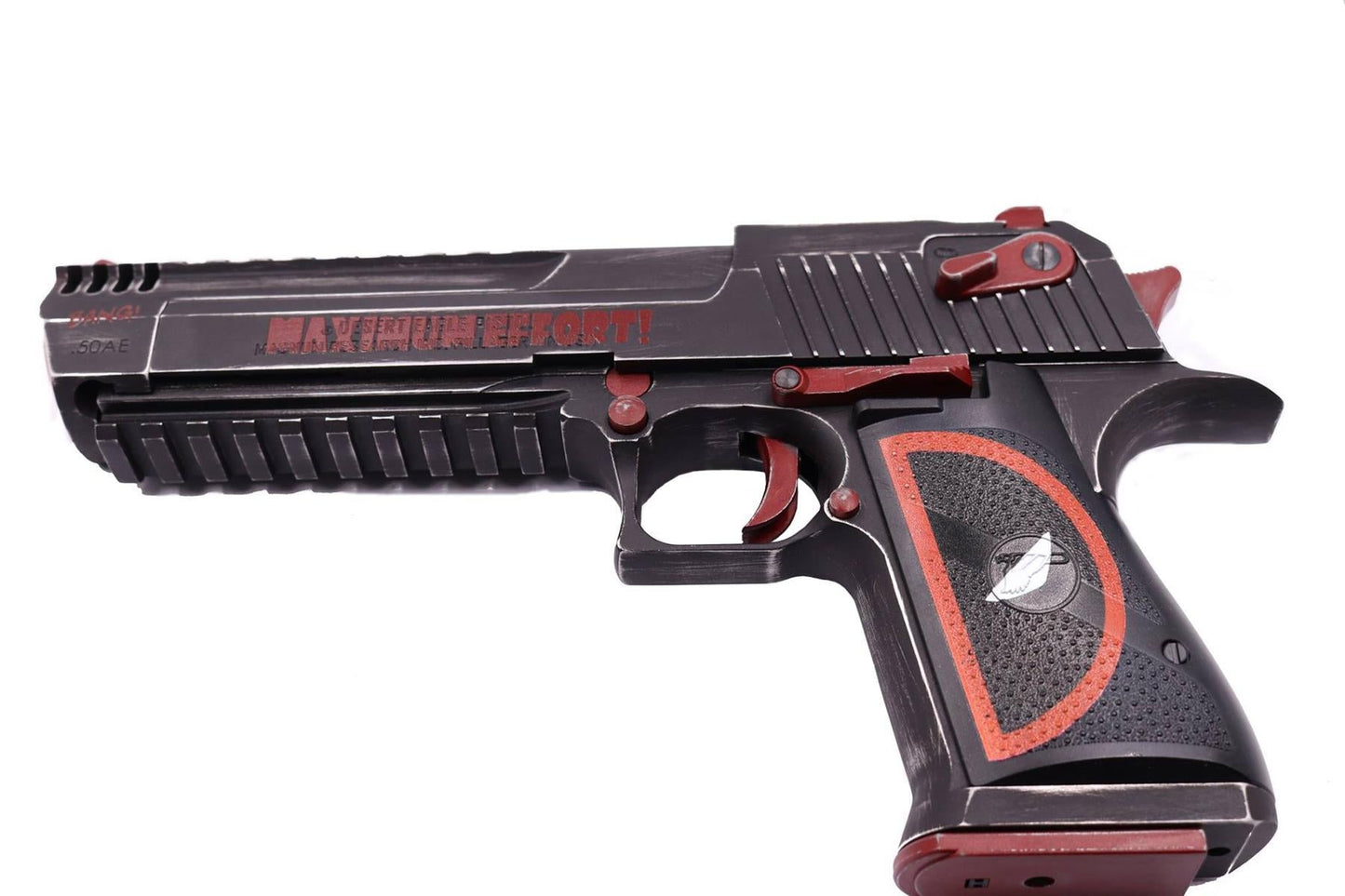 DP Custom x Magnum Research Inc. Desert Eagle 50AE GBBP (CG-DE0202 - Licensed by Cybergun - Made by WE - Black/Red)