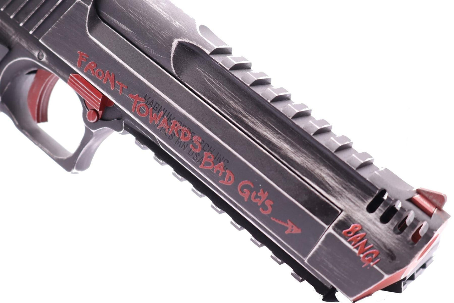DP Custom x Magnum Research Inc. Desert Eagle 50AE GBBP (CG-DE0202 - Licensed by Cybergun - Made by WE - Black/Red)