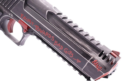 DP Custom x Magnum Research Inc. Desert Eagle 50AE GBBP (CG-DE0202 - Licensed by Cybergun - Made by WE - Black/Red)
