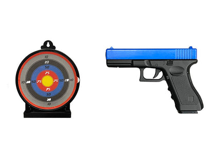 Vigor 17 Series Metal Spring Pistol with 6.5inch Sticky Target and 1000 0.12g BB Pellets (Blue)