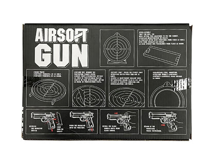 Vigor 17 Series Metal Spring Pistol with 6.5inch Sticky Target and 1000 0.12g BB Pellets (Blue)