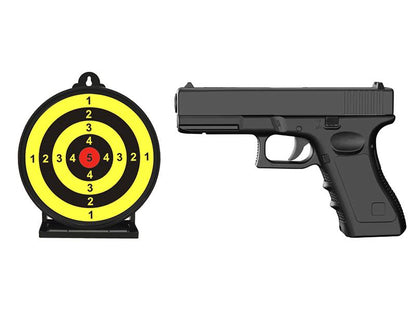 Vigor 17 Series Metal Spring Pistol with 6.5inch Sticky Target and 1000 0.12g BB Pellets (Blue)